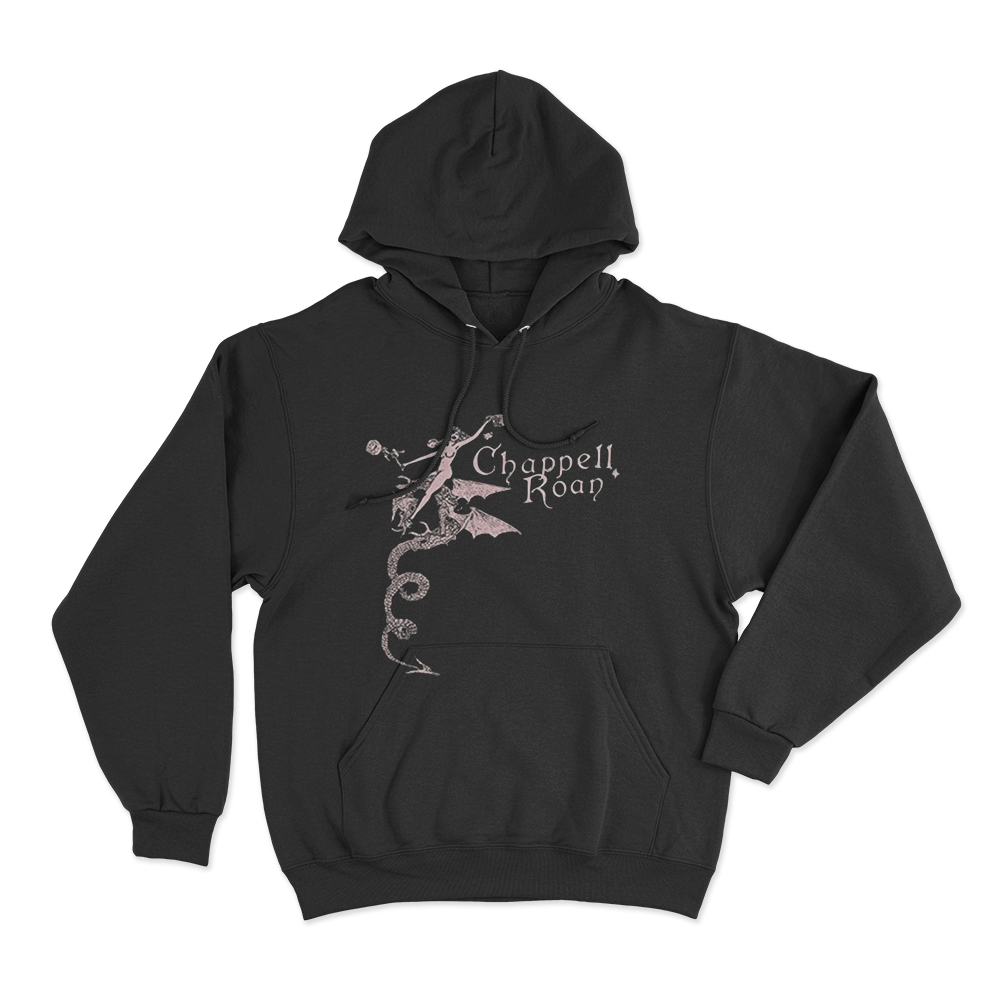 Fairy and Dragon Hoodie Black Fairy and Dragon Hoodie Black