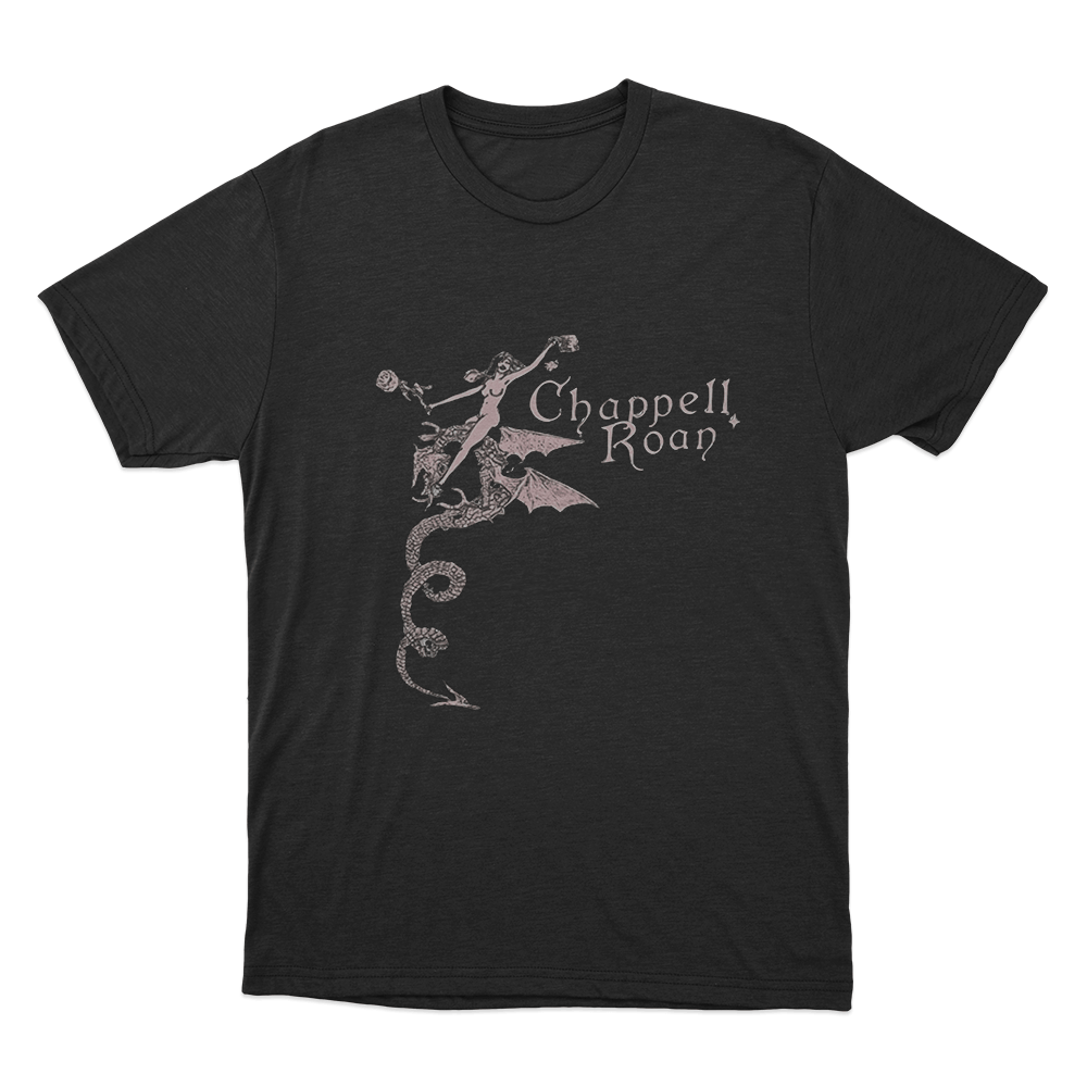 Fairy and Dragon T Shirt Black Fairy and Dragon T Shirt Black