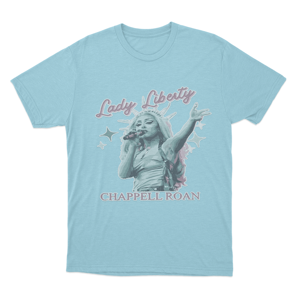 Lady Liberty T Shirt Sky Blue Lady Liberty T Shirt Sky Blue