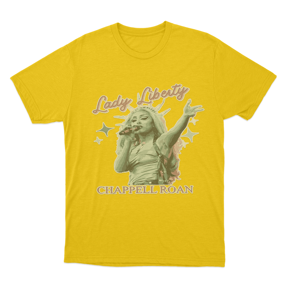Lady Liberty T Shirt Yellow Lady Liberty T Shirt Yellow