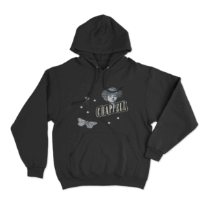 Vintage Portrait Hoodie Black