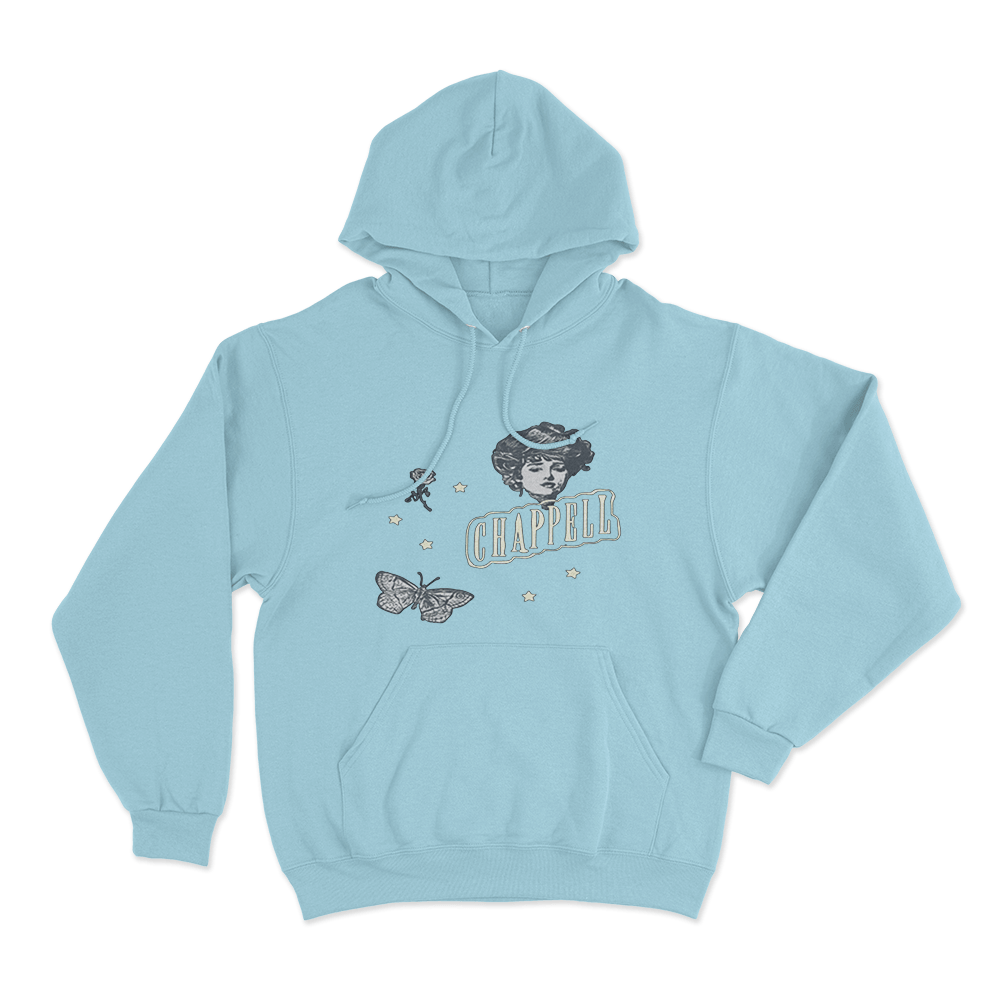 Vintage Portrait Hoodie Sky Blue Vintage Portrait Hoodie Sky Blue