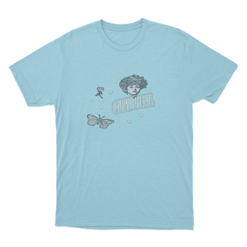 Vintage Portrait T Shirt Sky Blue Vintage Portrait T Shirt Sky Blue